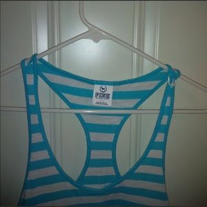 Pink Victoria’s Secret Women’s Striped Tank Top NWOT